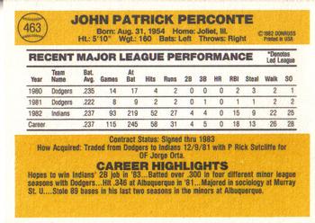 Jack Perconte  baseball card collectible - Main Image 2