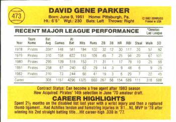 Dave Parker  baseball card collectible - Main Image 2