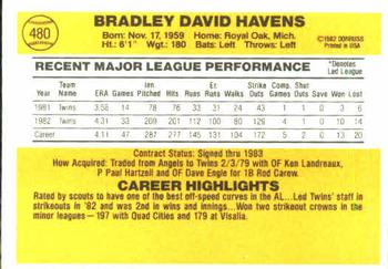 Brad Havens  baseball card collectible - Main Image 2