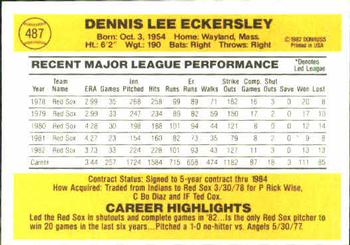 Dennis Eckersley  baseball card collectible - Main Image 2