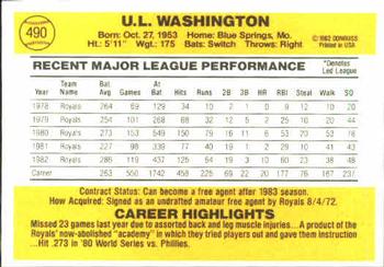 U.L. Washington  baseball card collectible - Main Image 2