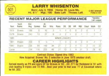 Larry Whisenton  baseball card collectible - Main Image 2