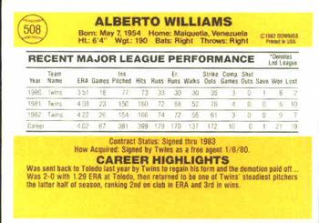 Al Williams  baseball card collectible - Main Image 2