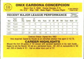 Onix Concepcion  baseball card collectible - Main Image 2