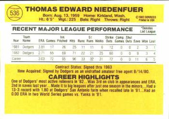 Tom Niedenfuer  baseball card collectible - Main Image 2