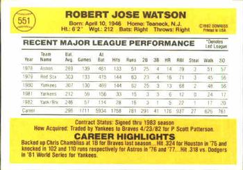 Bob Watson  baseball card collectible - Main Image 2