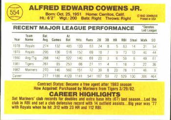 Al Cowens  baseball card collectible - Main Image 2