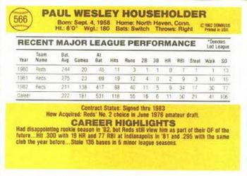 Paul Householder  baseball card collectible - Main Image 2