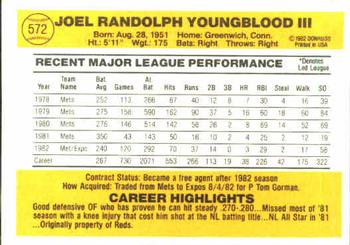 Joel Youngblood  baseball card collectible - Main Image 2