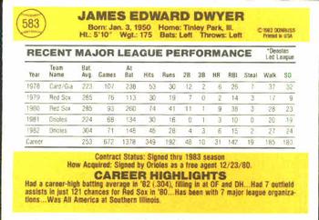 Jim Dwyer  baseball card collectible - Main Image 2