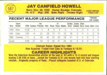 Jay Howell  baseball card collectible - Main Image 2