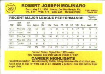 Bobby Molinaro  baseball card collectible - Main Image 2