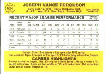 Joe Ferguson  baseball card collectible - Main Image 2