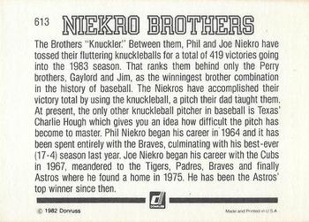 Niekro Brothers (Phil Niekro / Joe Niekro)  baseball card collectible - Main Image 2