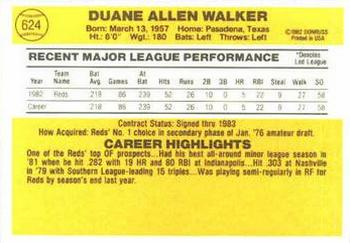 Duane Walker  baseball card collectible - Main Image 2
