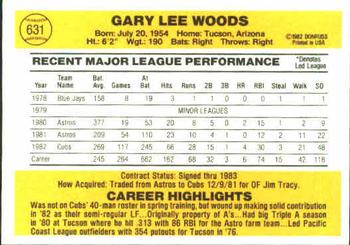 Gary Woods  baseball card collectible - Main Image 2