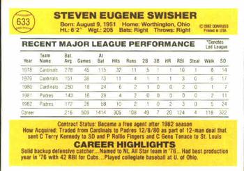 Steve Swisher  baseball card collectible - Main Image 2