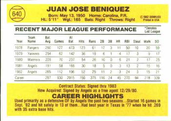 Juan Beniquez  baseball card collectible - Main Image 2