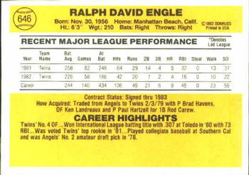 Dave Engle  baseball card collectible - Main Image 2