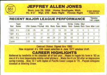 Jeff Jones  baseball card collectible - Main Image 2