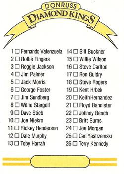 Dick Perez / DK Checklist  baseball card collectible - Main Image 2