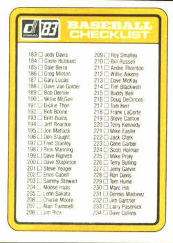 Checklist: 131-234  baseball card collectible - Main Image 2