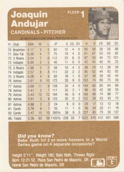 Joaquin Andujar  baseball card collectible - Main Image 2