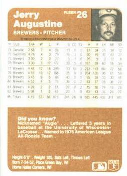 Jerry Augustine  baseball card collectible - Main Image 2