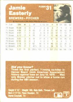 Jamie Easterly  baseball card collectible - Main Image 2