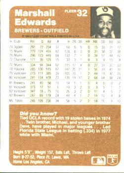 Marshall Edwards  baseball card collectible - Main Image 2