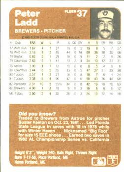 Pete Ladd  baseball card collectible - Main Image 2