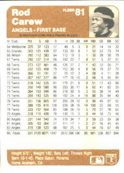 Rod Carew  baseball card collectible - Main Image 2