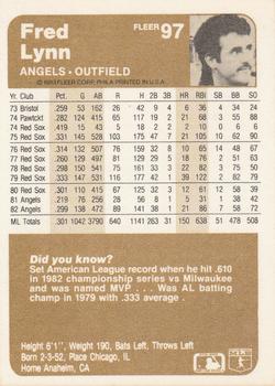 Fred Lynn  baseball card collectible - Main Image 2