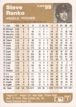 Steve Renko  baseball card collectible - Main Image 2