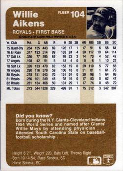 Willie Aikens  baseball card collectible - Main Image 2