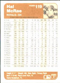 Hal McRae  baseball card collectible - Main Image 2
