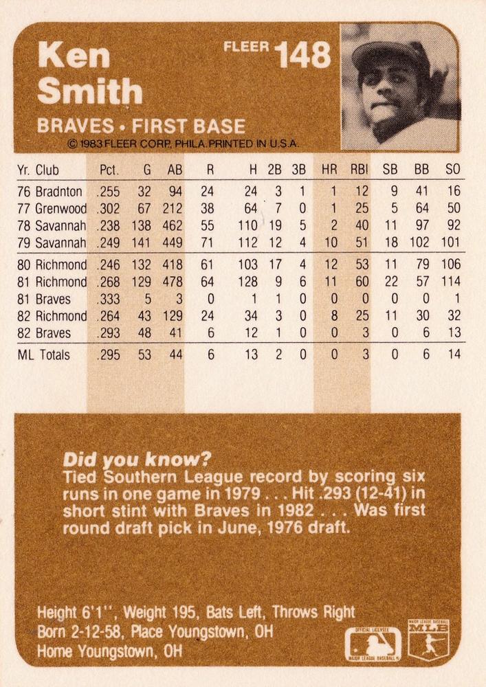 Ken Smith  baseball card collectible - Main Image 2