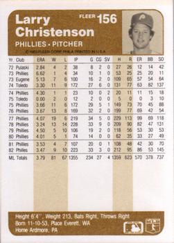 Larry Christenson  baseball card collectible - Main Image 2