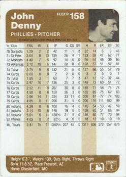 John Denny  baseball card collectible - Main Image 2