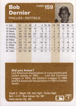 Bob Dernier  baseball card collectible - Main Image 2