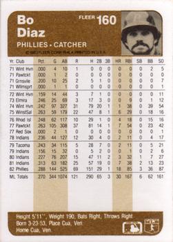 Bo Diaz  baseball card collectible - Main Image 2
