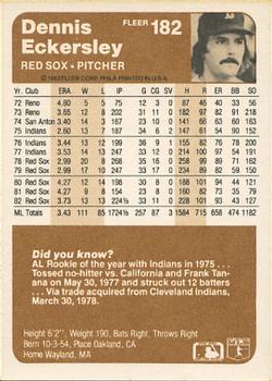 Dennis Eckersley  baseball card collectible - Main Image 2