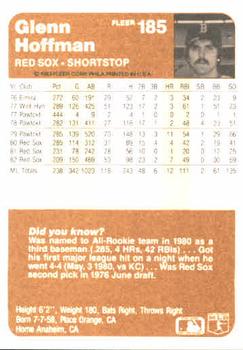 Glenn Hoffman  baseball card collectible - Main Image 2