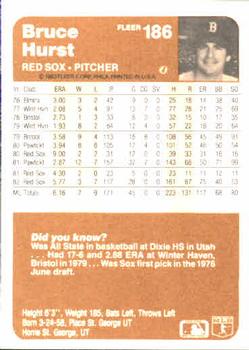 Bruce Hurst  baseball card collectible - Main Image 2