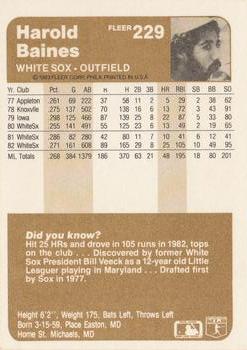 Harold Baines  baseball card collectible - Main Image 2