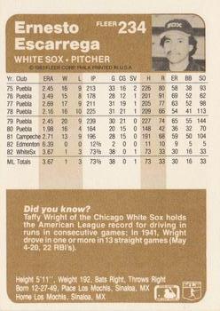 Ernesto Escarrega  baseball card collectible - Main Image 2