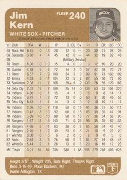 Jim Kern  baseball card collectible - Main Image 2