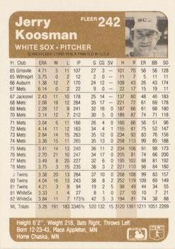 Jerry Koosman  baseball card collectible - Main Image 2