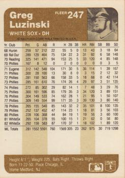 Greg Luzinski  baseball card collectible - Main Image 2