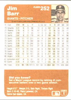 Jim Barr  baseball card collectible - Main Image 2